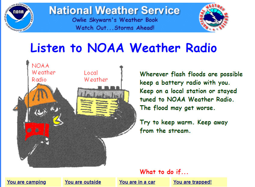 screenshot of noaa.kids.us