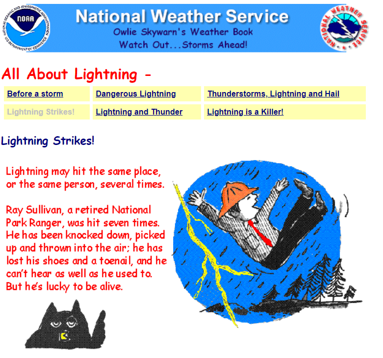 screenshot of noaa.kids.us